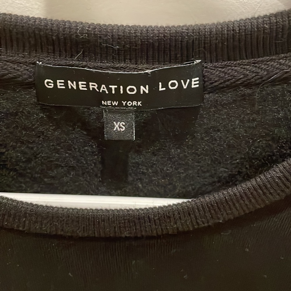 Generation love black sweatshirt with pearl detail - Picture 4 of 5